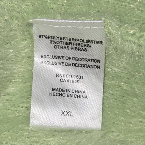 Wicked Katie Kime Women's XXL Green Fluffy Open Cardigan Sweater Bow Universal - Picture 11 of 12